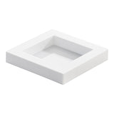 Plates, Mini Cubic, 2.5 Inch, Plastic, White, Square,1 - 20 COUNT