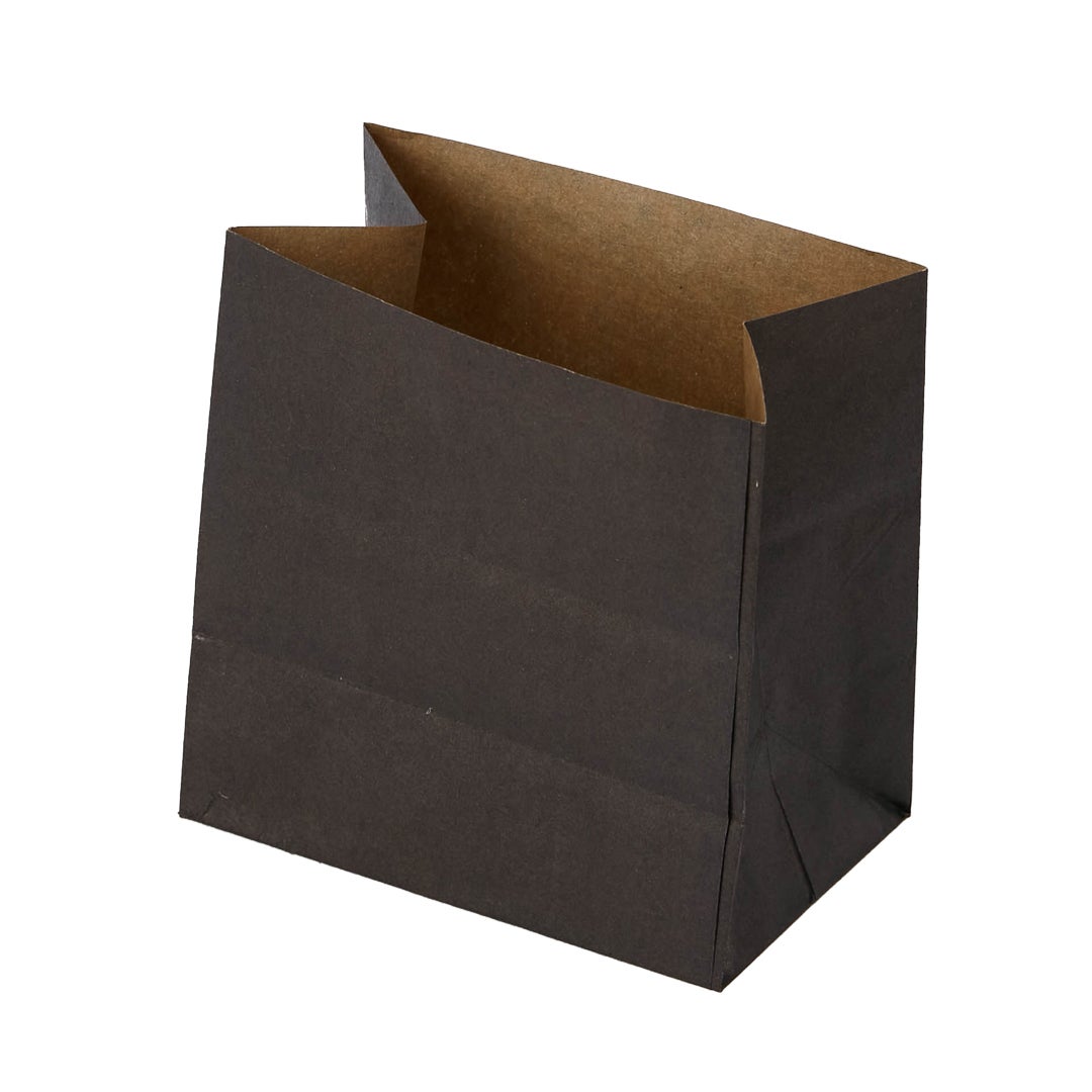 Bags, Snack, 3.75 x 2.25 x 3.75 Inch, Paper, Black,1 - 100 COUNT
