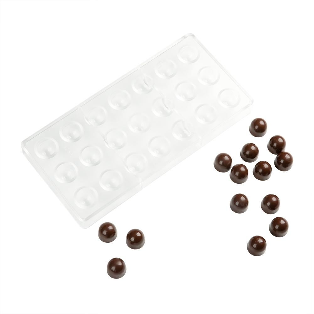 Mold, Candy, 21-Compartment, Half Sphere, Pastry Tek Polycarbonate,1 - 1 EACH