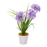 Flowers, Artificial, Allium, Plastic, Violet, in Plastic Pot,1 - 1 EACH