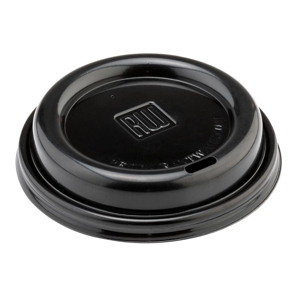 Lids, Dome, Sip-Thru, Plastic, Black, for 8/12/16/20 Ounce Cups,1 - 25 COUNT