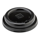 Lids, Dome, Sip-Thru, Plastic, Black, for 8/12/16/20 Ounce Cups,1 - 25 COUNT