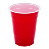 Cups, Party, RW Base 16 Ounce, Plastic, Red, 3.75 x 3.75 x 4.75 Inch,25 - 1 EACH