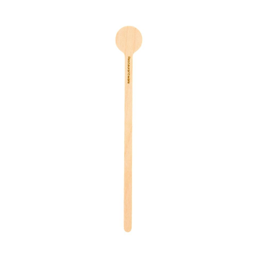 Stirrer, 6 Inch, Wood, Natural, Round-Top,1 - 100 COUNT