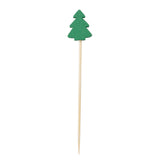 Skewers, Christmas Tree, 3.5 Inch, Bamboo,1 - 1000 COUNT