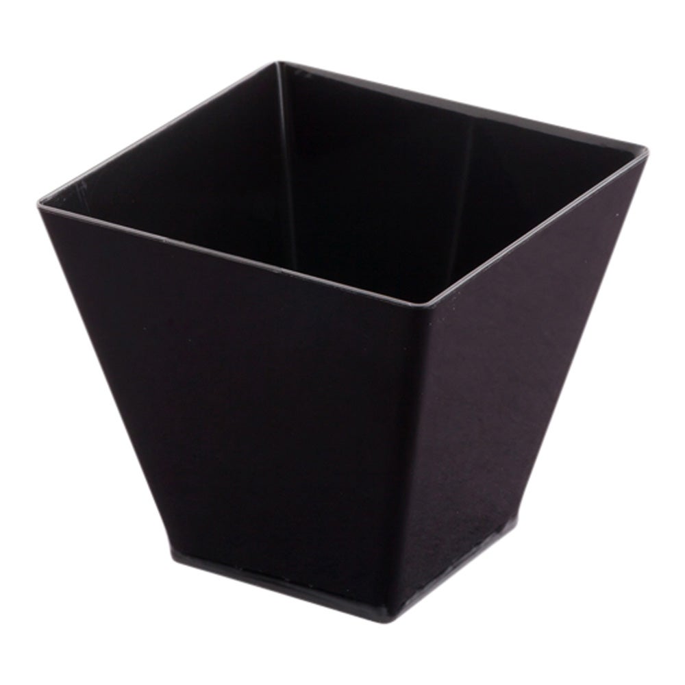 Cups, Dessert, 2 Ounce, Plastic, Black, Square Mini Kova,1 - 20 COUNT