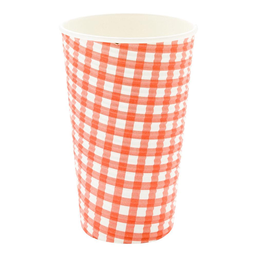 Cups, Coffee, 16 Ounce, Paper, Picnic Print, Spiral Wall, 3.50 x 3.50 x 5.50 Inch,25 - 1 EACH
