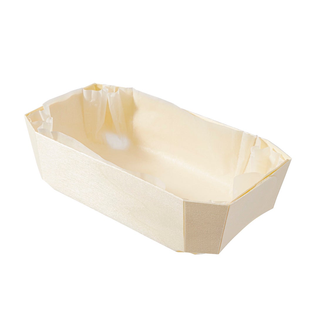 Boxes, Baking, 7.25 x 4.5 x 2.25 Inch, Wood, Natural, with Paper Liners,1 - 100 COUNT