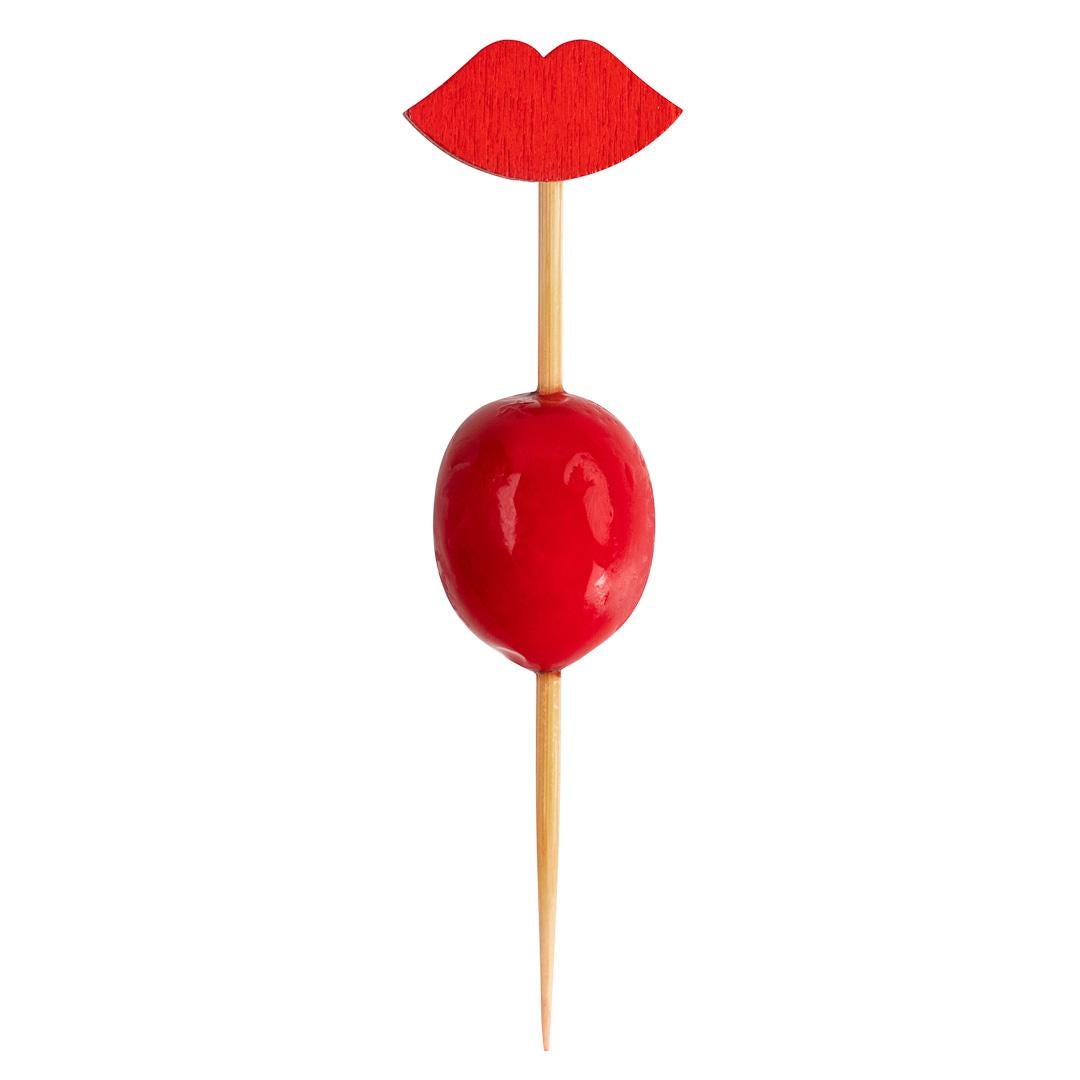 Skewers, Red Lip, 2.75 Inch, Bamboo,1 - 100 COUNT