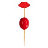 Skewers, Red Lip, 2.75 Inch, Bamboo,1 - 100 COUNT