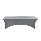 Table Covers, 96 x 30 Inch, Spandex, Gray, Rectangular,1 - 10 COUNT