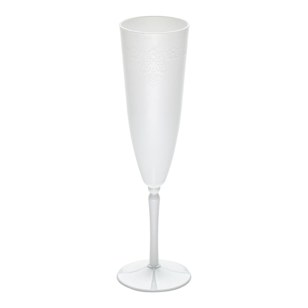 Flutes, Wedding Champagne, 4 Ounce, Plastic, White, 7.5 x 2.25 x 2.25 Inch,1 - 20 COUNT