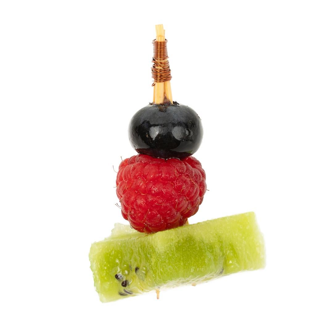 Skewers, Brass Top, 2.5 Inch, Bamboo,1 - 100 COUNT