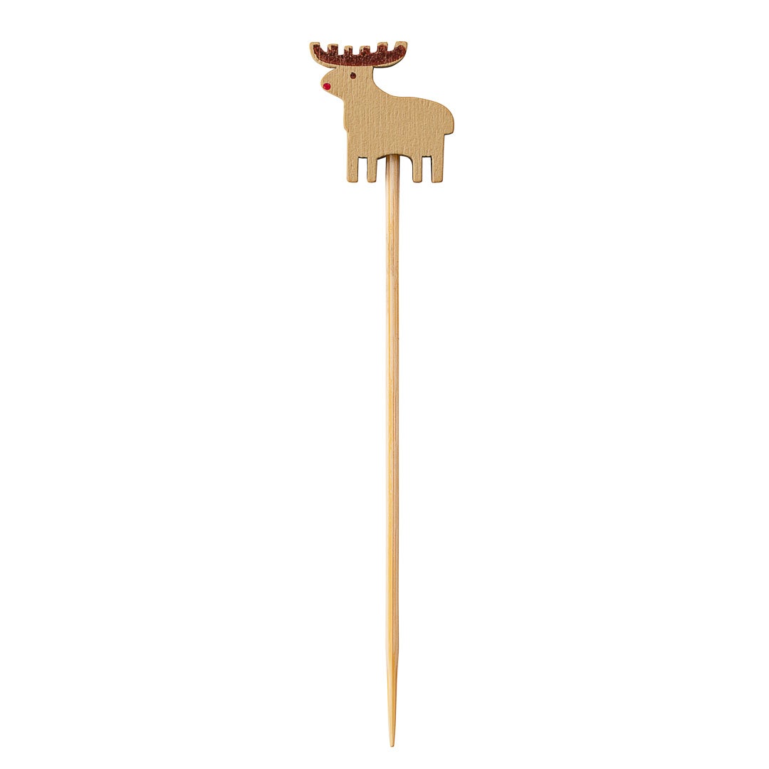 Skewers, Rudolph, 3.5 Inch, Bamboo,1 - 1000 COUNT