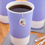 Cups, Hot, 20 Ounce, Paper, Light Purple, Ripple Wall,1 - 10 COUNT