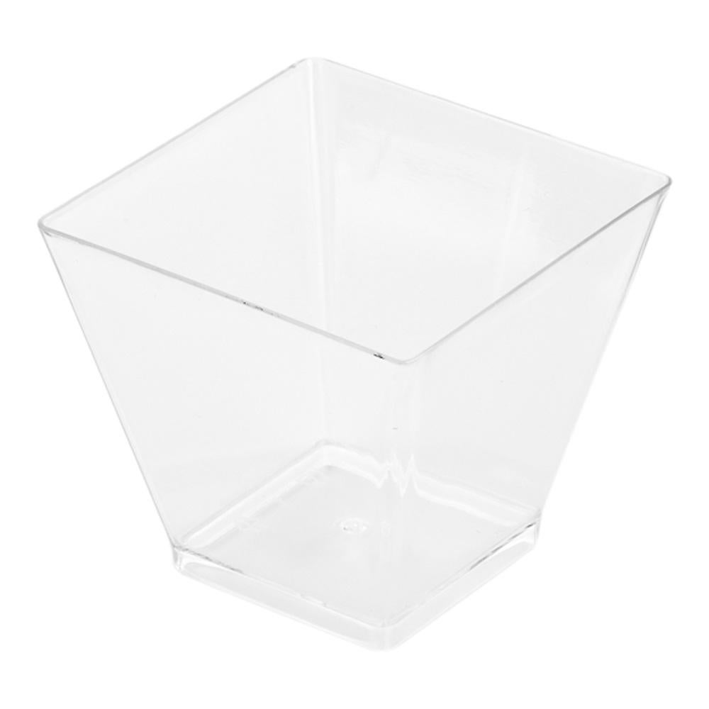 Cups, Dessert, 2 Ounce, Plastic, Clear, Square Mini Kova,1 - 20 COUNT