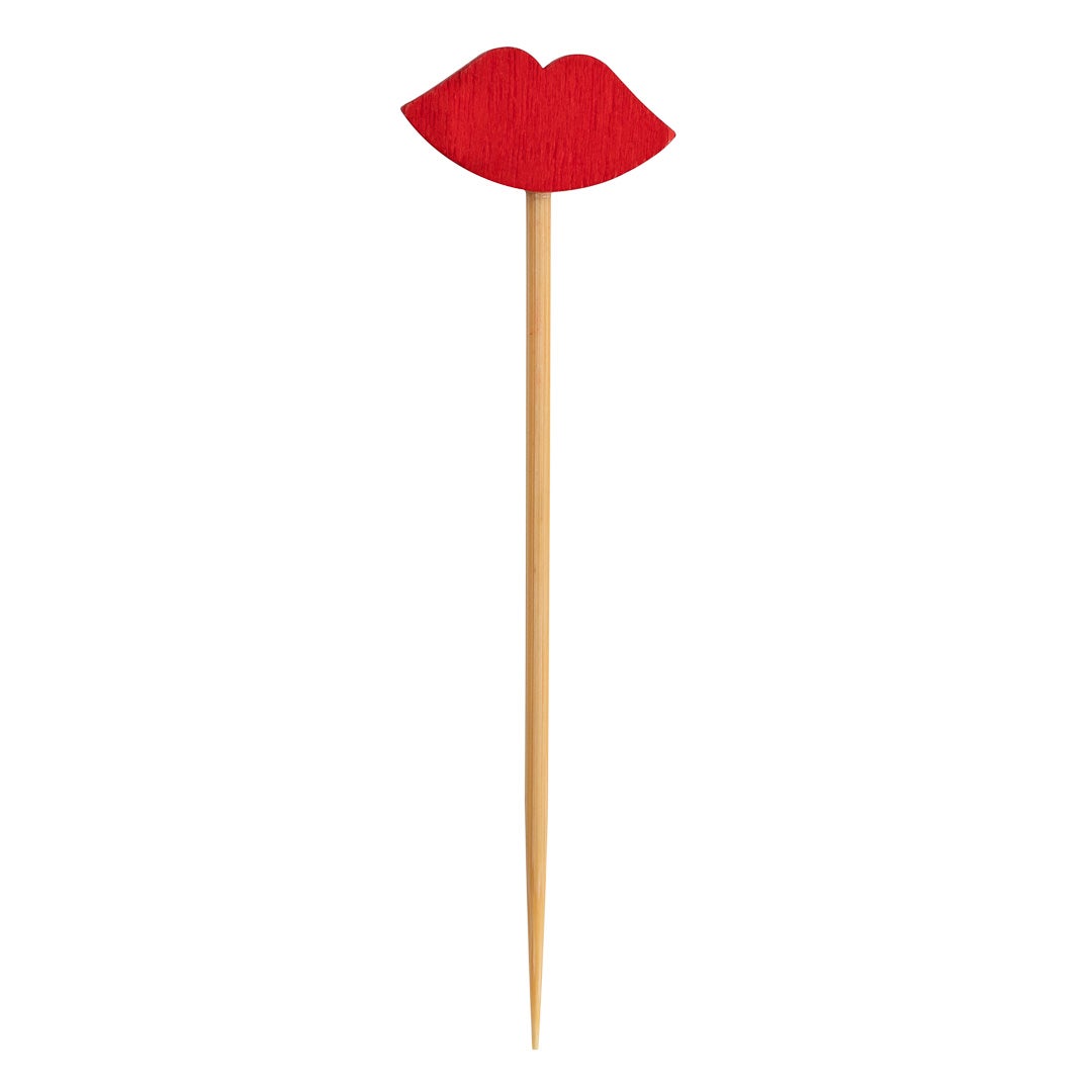 Skewers, Red Lip, 2.75 Inch, Bamboo,1 - 1000 COUNT