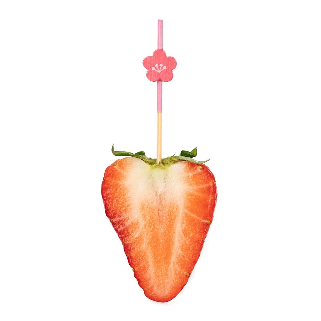 Skewers, Pink Flower, 3.5 Inch, Bamboo,1 - 100 COUNT