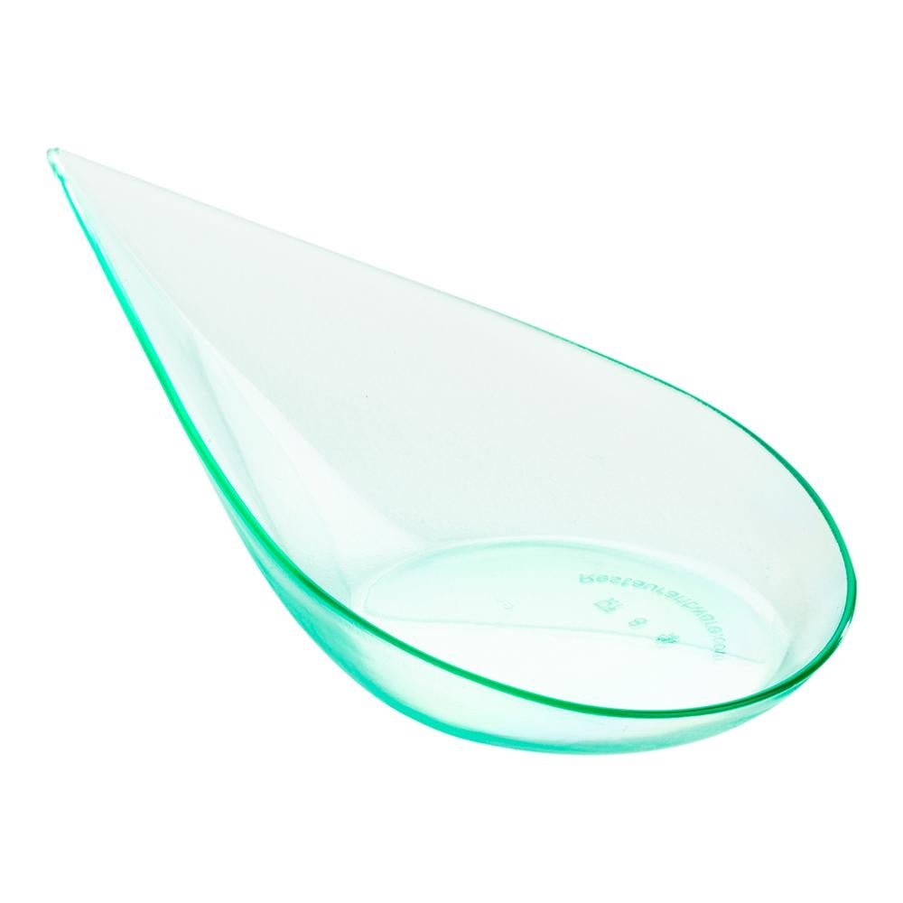 Spoons, Appetizer, Teardrop Shaped, Plastic, Sea Green, 4 x 2 x 0.50 Inch,1 - 20 COUNT