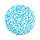 Placemats, 15 Inch, Paper, Cerulean, Round, Spinweave,1 - 6 COUNT