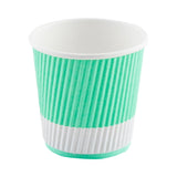 Cups, Hot, 8 Ounce, Paper, Light Green, Ripple Wall,1 - 25 COUNT