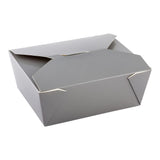 Containers, Take-Out, 45 Ounce, Paper, Gray, Rectangular, 6.75 x 5.5 x 2.5 Inch,1 - 50 COUNT