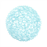 Placemats, 15 Inch, Paper, Sky Blue, Round, Spinweave,1 - 6 COUNT
