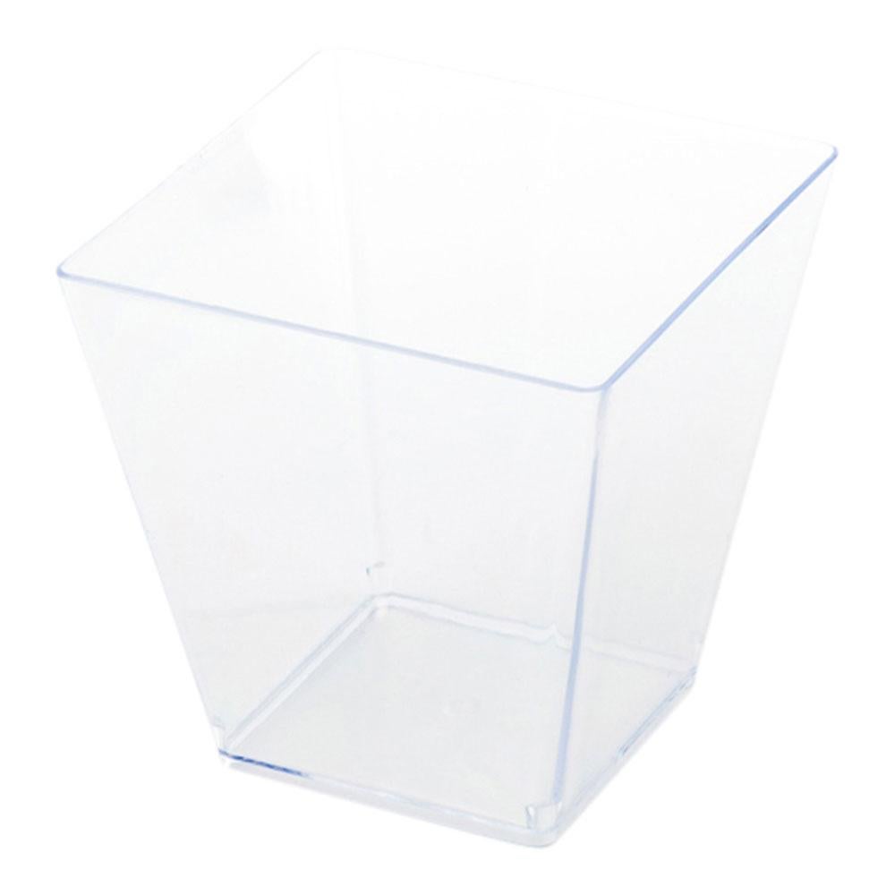 Cups, 8 Ounce, Plastic, Clear, Square, Large Kova,1 - 20 COUNT
