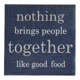 Napkins, Lunch, Navy with Print, 13 x 13 Inch,1 - 20 COUNT