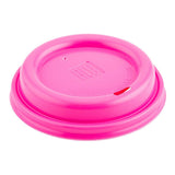 Lids, Dome, Sip-Thru, Plastic, Hot Pink, for 8/12/16/20 Ounce Cups,1 - 25 COUNT