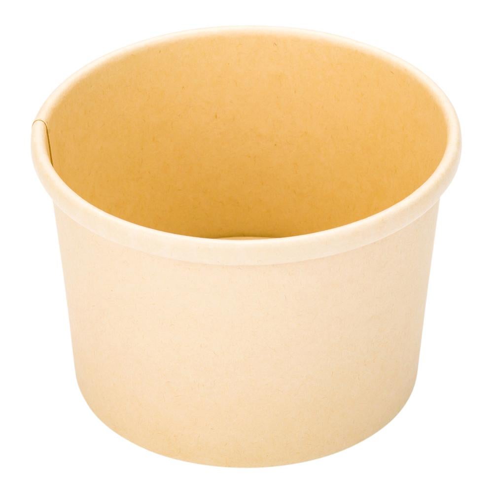 Containers, Soup, 8 Ounce, Bamboo Paper, Natural, Round,1 - 25 COUNT