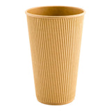 Cups, Hot, 16 Ounce, Paper, Kraft, Ripple Wall,1 - 25 COUNT