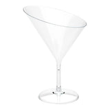 Glasses, Angolare Martini, 2 Ounce, Plastic, Clear, 3.5 x 2.75 x 4.5 Inch,1 - 20 COUNT
