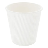 Cups, Hot, 8 Ounce, Paper, White, Ripple Wall,1 - 25 COUNT