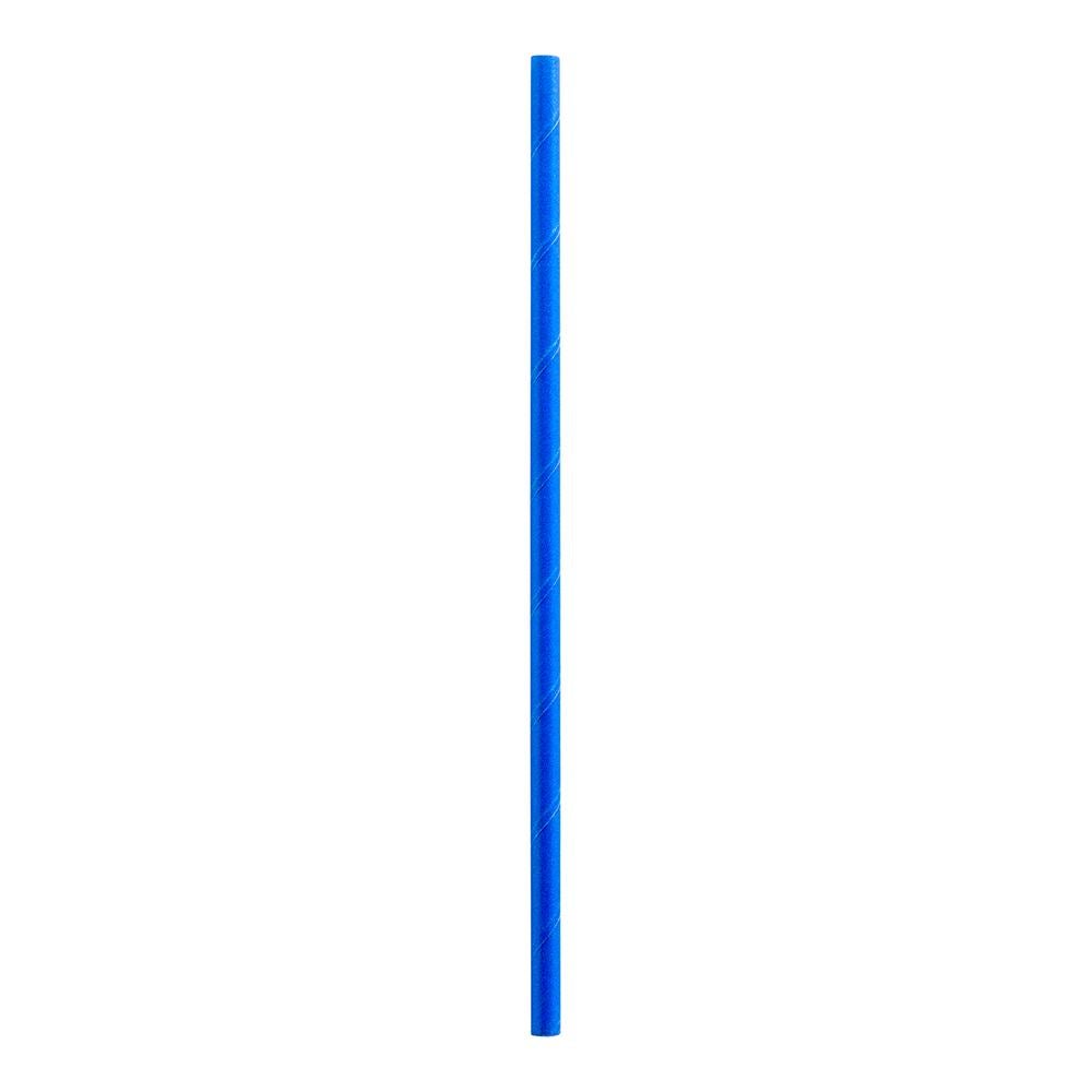 Straws, 7.75 Inch, Paper, Blue, Biodegradable,1 - 25 COUNT
