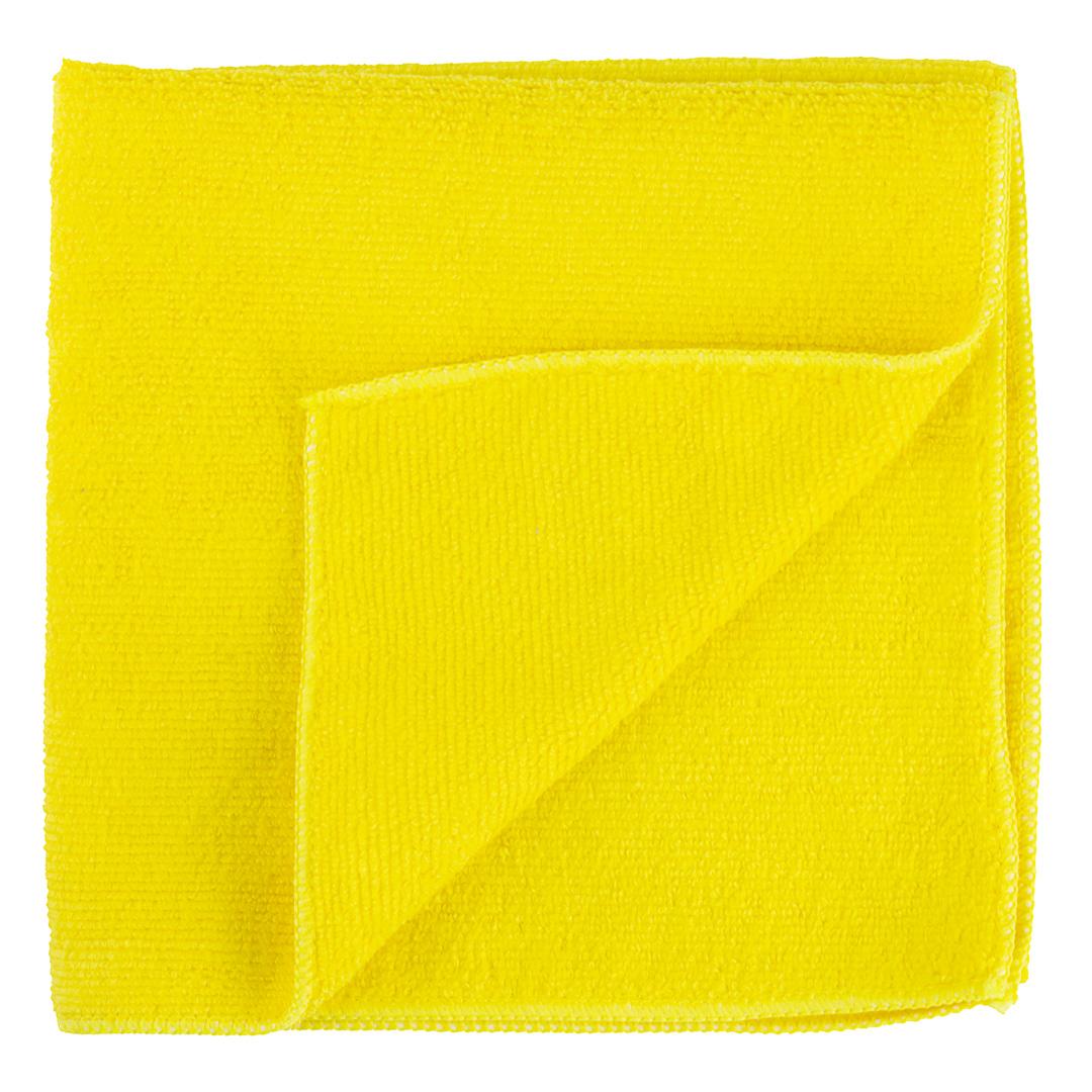 Wipers, Microfiber, Yellow, 16 x 16 Inch,1 - 10 COUNT
