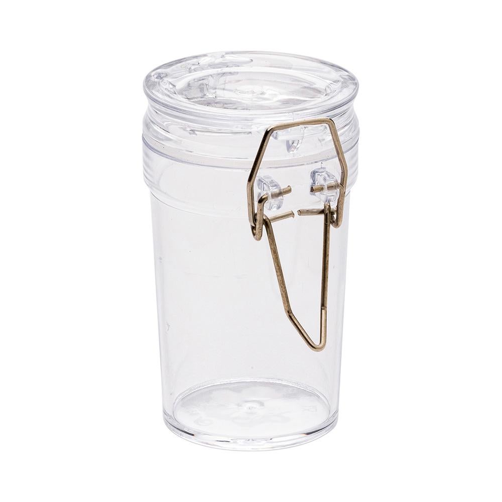 Cups, 3 Ounce, Plastic, Clear, Mason Jar, with Clamp Lid,1 - 10 COUNT