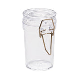 Cups, 3 Ounce, Plastic, Clear, Mason Jar, with Clamp Lid,1 - 10 COUNT