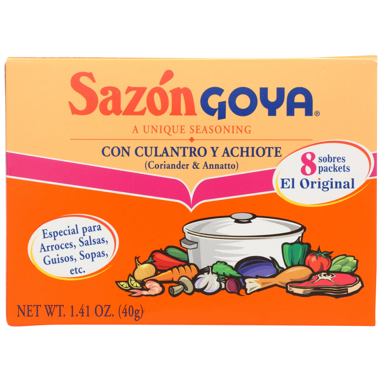 Seasoning Blend, Sazon, with Coriander & Annatto,8 - 1.41 OUNCE