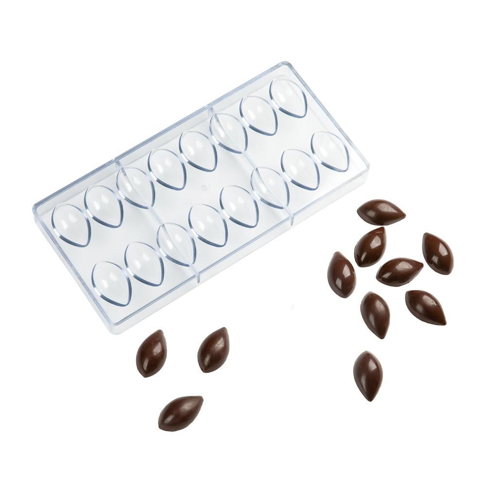 Mold, Candy, 16-Compartment, Quenelle, Pastry Tek Polycarbonate,1 - 1 EACH