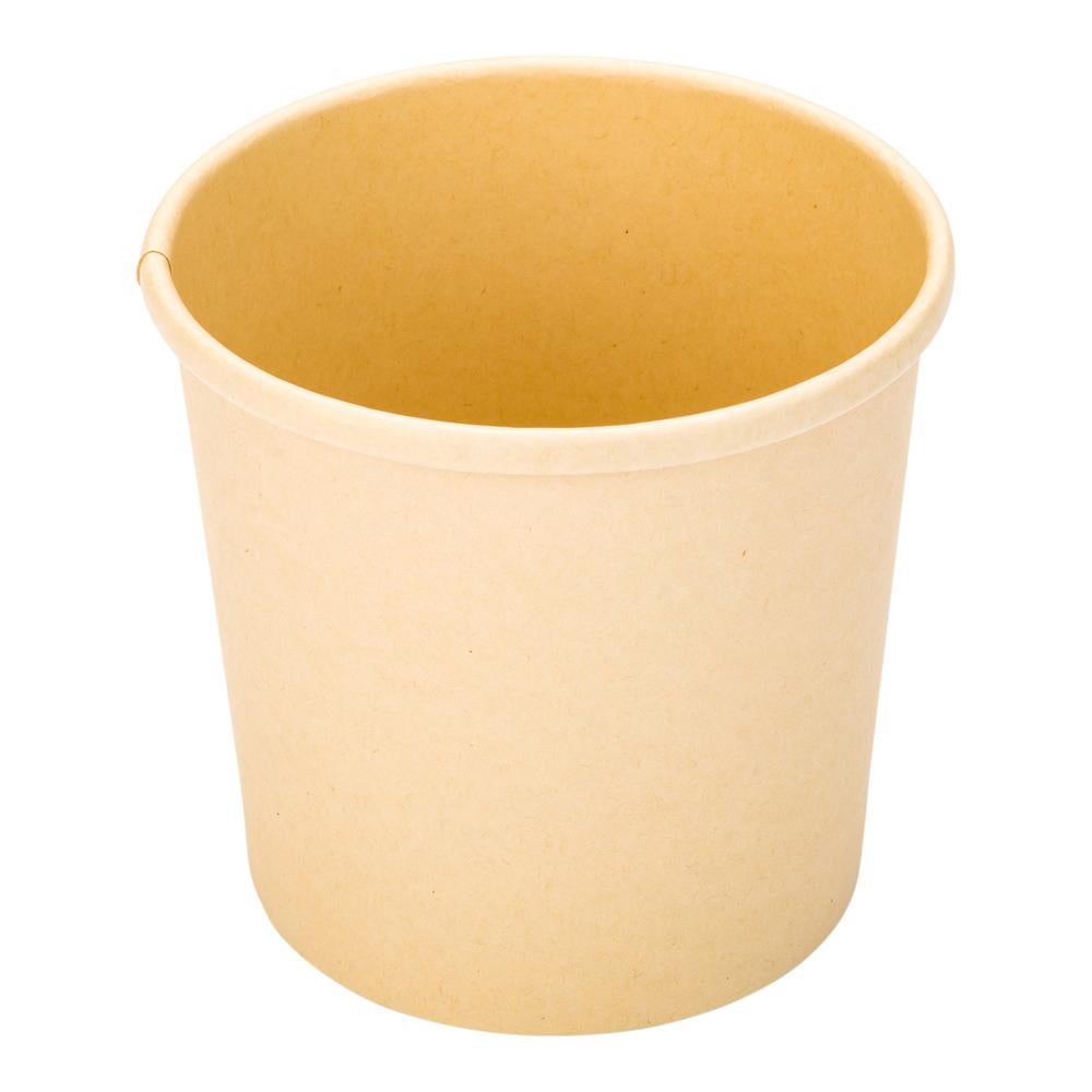 Containers, Soup, 12 Ounce, Bamboo Paper, Natural, Round,1 - 25 COUNT