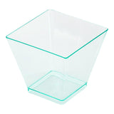 Cups, Dessert, 2 Ounce, Plastic, Sea Green, Square Mini Kova,1 - 20 COUNT