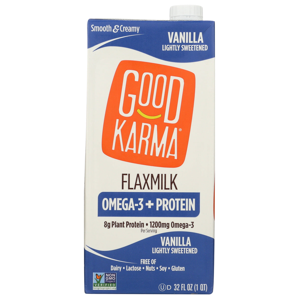 Milk, Flax, Lightly Sweetened Vanilla, Shelf-Stable,6 - 32 FLUID