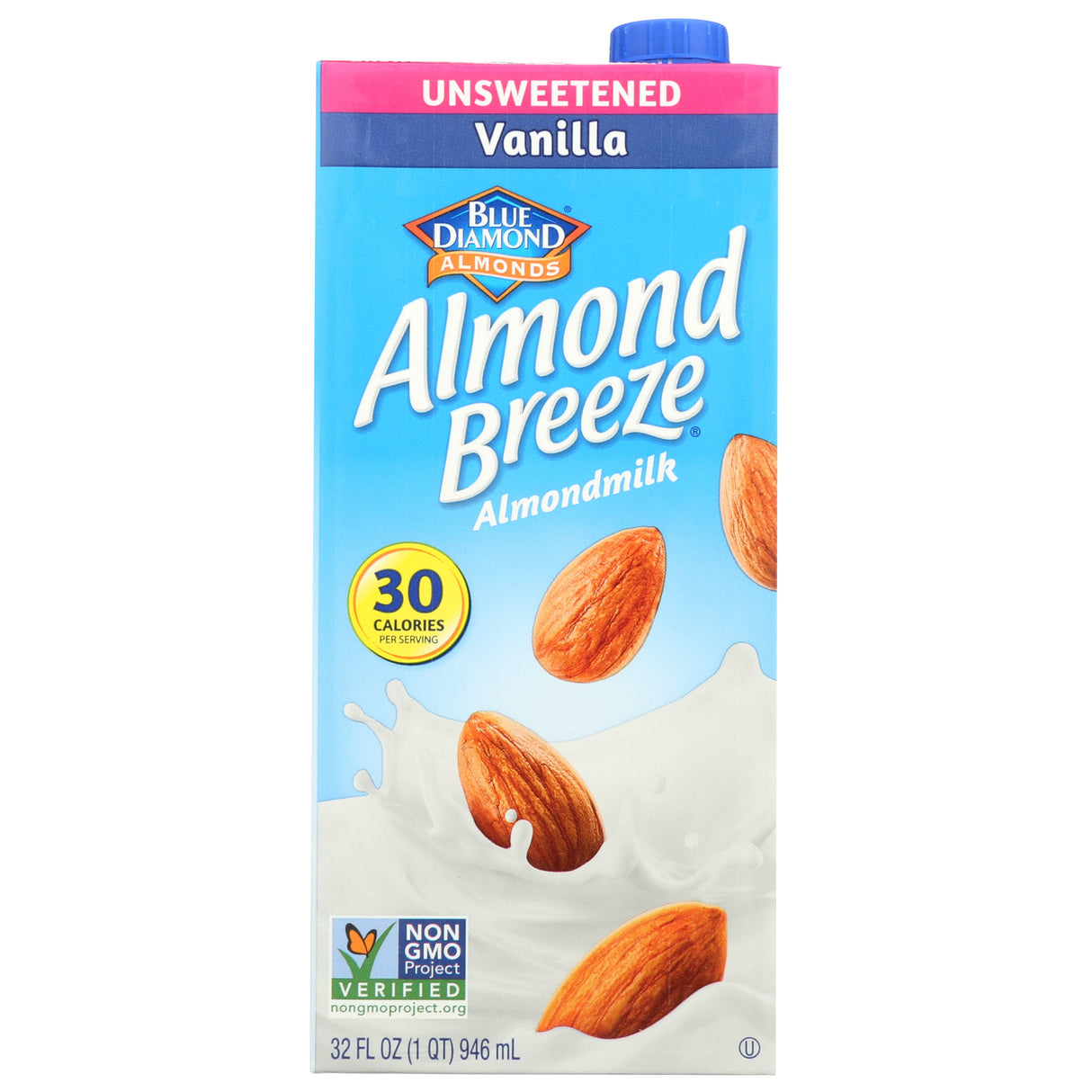 Milk, Almond, Unsweetened Vanilla, Shelf-Stable,12 - 32 FLUID