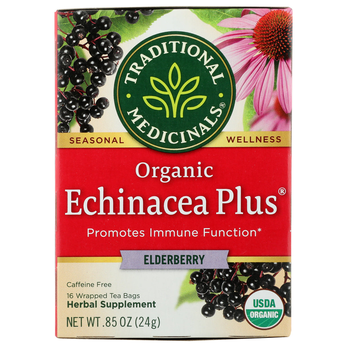 Tea, Herbal, Elderberry, Individually Wrapped with String,6 - 16 COUNT