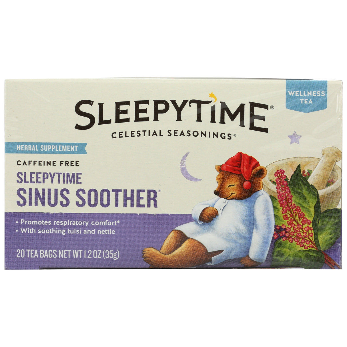 Tea, Herbal, Sinus Soother, Individually Wrapped with String,6 - 20 COUNT