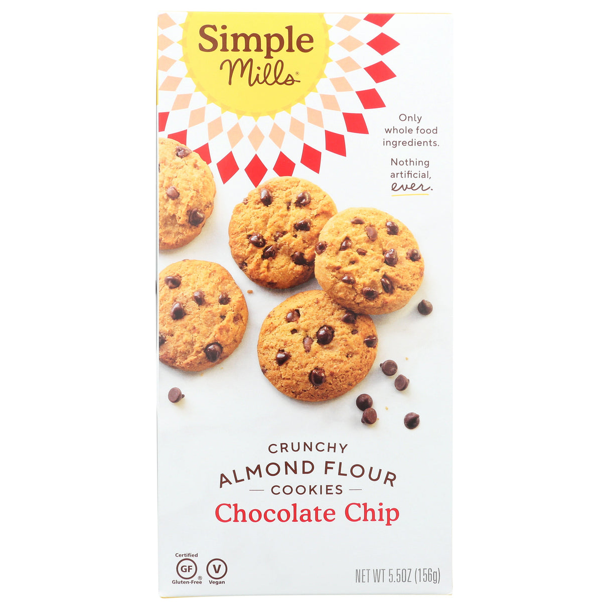 Cookies, Chocolate Chip, Almond Flour, Crunchy, Shelf-Stable,6 - 5.5 OUNCE