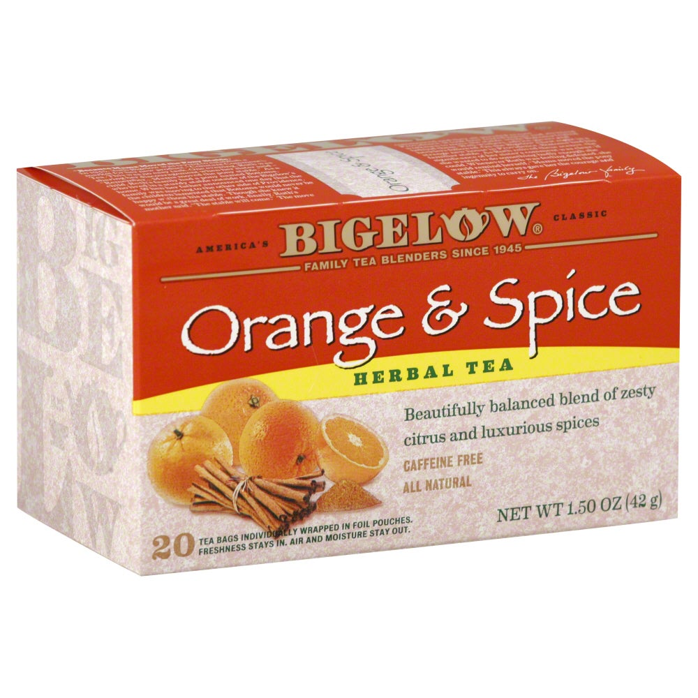 Tea, Herbal, Orange Spice, Individually Wrapped with String,6 - 20 COUNT