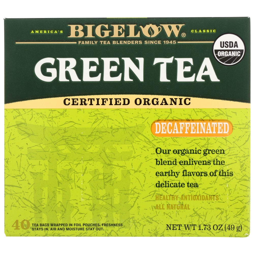 Tea, Green, Decaffeinated, Individually Wrapped with String,6 - 40 COUNT