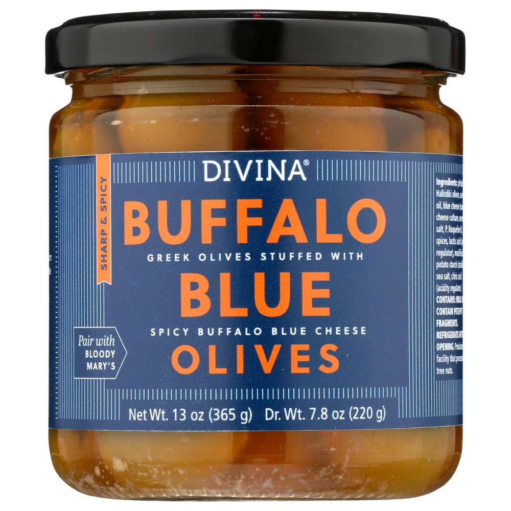 Olives, Stuffed with Buffalo Blue Cheese,6 - 7.8 OUNCE